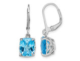 6.80 Carat (ctw) Blue Topaz Dangle Earrings in Sterling Silver